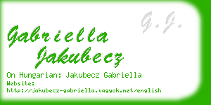 gabriella jakubecz business card